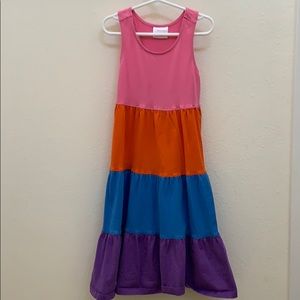 Hannah Anderson Long Color Block Dress